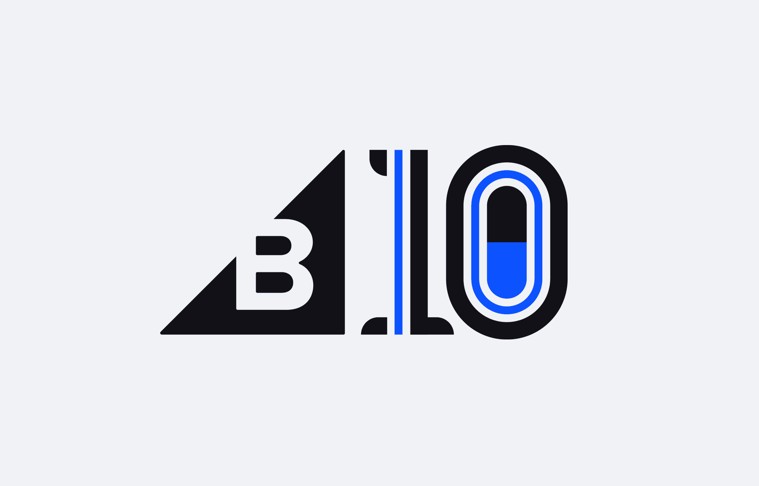 BigCommerce 10 year anniversary mark pairing the B logo with a retro 10