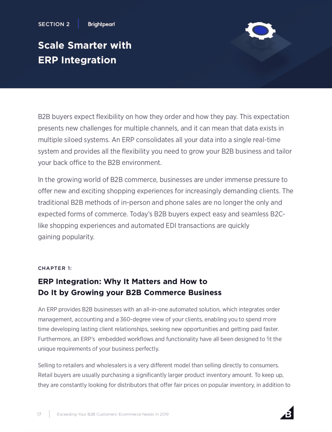 Ebook page for Section 2, Scale Smarter with ERP Integration
